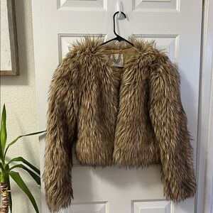 BB Dakota Faux Fur Jacket in Brown